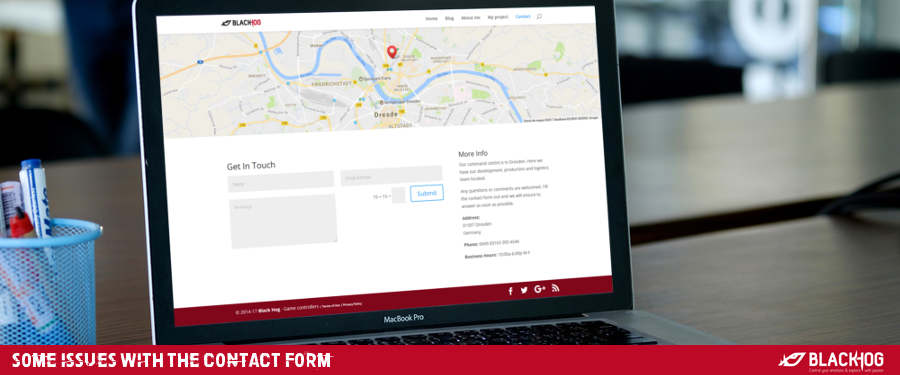 Some issues with the contact form